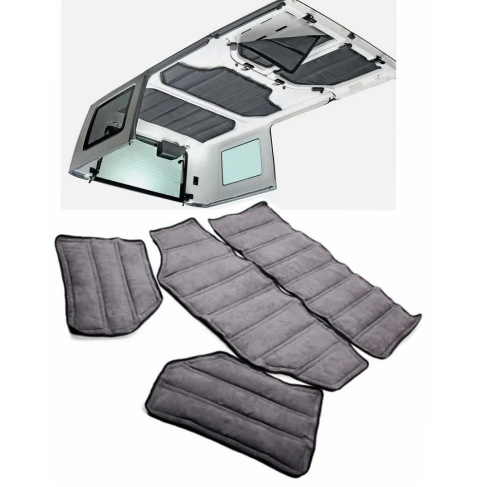 

Chuang Qian Car Accessories Dar Grey Hardtop Sound & Heat Insulation Cotton Pad Kit 4 Door for Jeep Wrangler JK 2007-2010