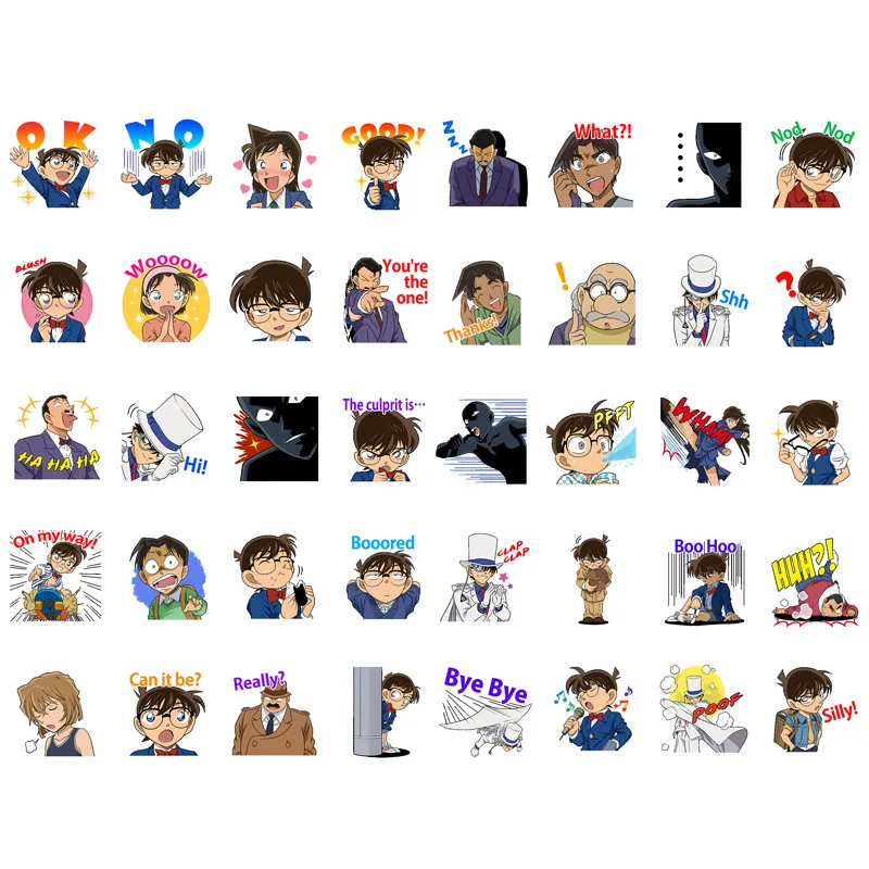 1 шт. Симпатичные Аниме детектива Конан Скрапбукинг дневник Calenda этикетка