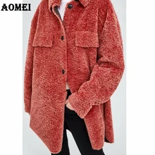 Женские осенне-зимние флисовые куртки, топы, свободные, большие пуговицы, повседневный модный кардиган, теплая верхняя одежда с длинным рукавом, одежда