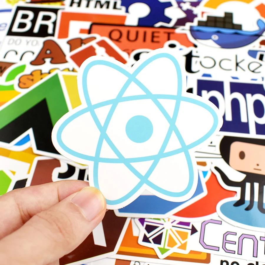 50 PCS Programming Language Sticker Java Html APP Software Program Stickers for Geek DIY Laptop Macbook Computer Phone PS4