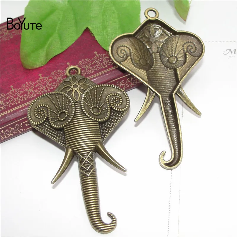 BoYuTe (10 PiecesLot) Wholesale Metal Alloy 8147MM Big Elephant Pendant Charms Diy Hand Made Jewelry Accessories (2)