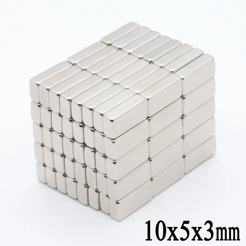 

100pcs 10x5x3 mm small super strong neodymium magnet rare earth magnet neodymium iron boron strong magnetic car curtain magn