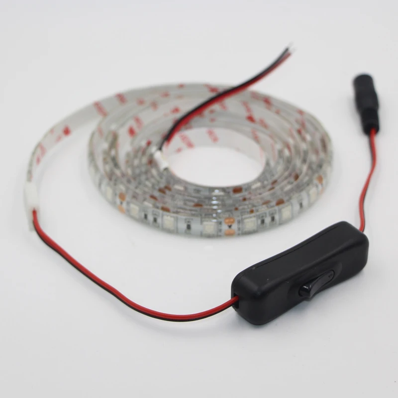 

LED Grow Lights DC12V Plant Growing Full spectrum SMD 5050 Hydroponic LED Strip Plant Growth Light 60leds/m + Switch
