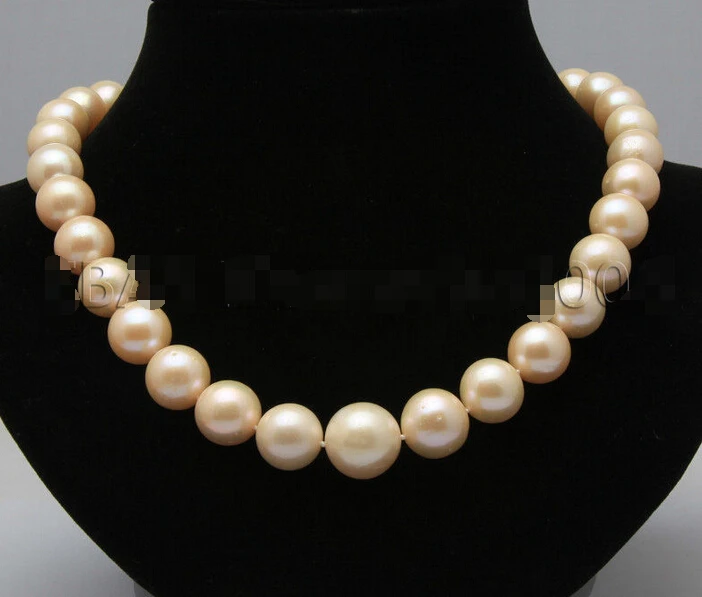 

FREE shipping>>>>>>2015 fashion lovely11-13mm pink freshater real pearl necklace clasp 17" new