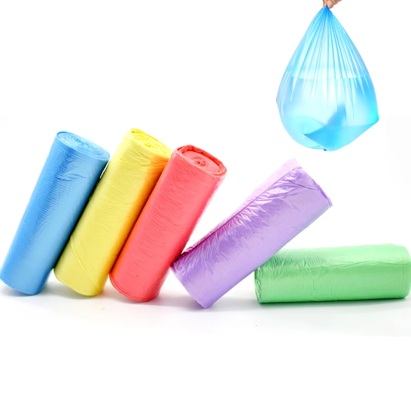 

New Arrivals 5 Rolls Thicken Kitchen Utensil Household Points Off Trash Can Bin Rubbish Garbage Bag for The Kitchen Color Random