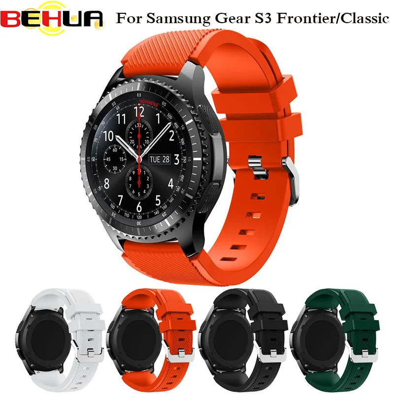 

New Watchbands 22mm luxury brand Fashion Sports Silicone Bracelet Watch Strap Band For Samsung Gear S3 Frontier / Classic Starps