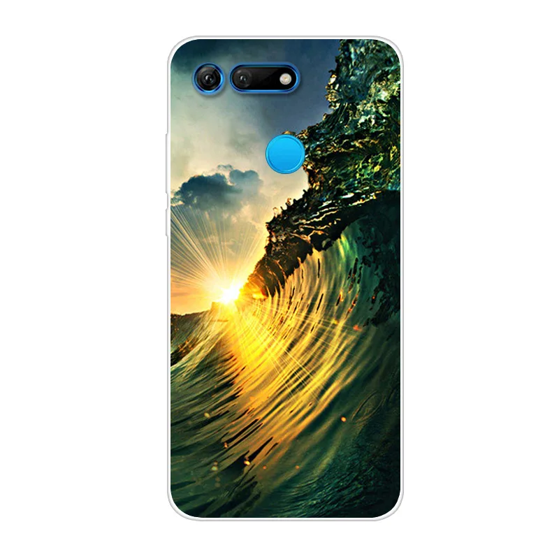 Чехол для Huawei Honor V20 бампер чехол роскошный защитный кожаный с функцией подставки