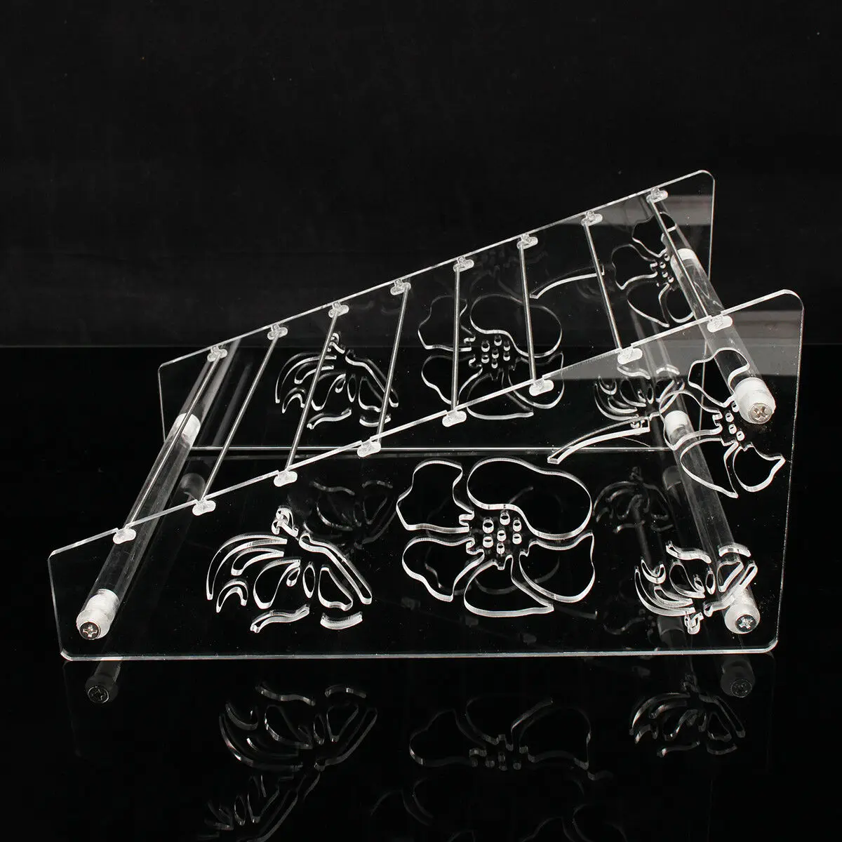 Прозрачная акриловая 8 металлическая подставка для браслета, Обворожительные украшения из бусин, подставка для дисплея Pandora, Европейский органайзер для сережек