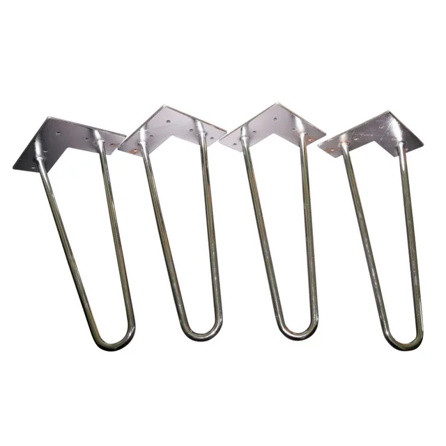 4*30 cm hierro Patas para muebles, cromado, 2 Rod 3/8 "Dia., Heavy Duty