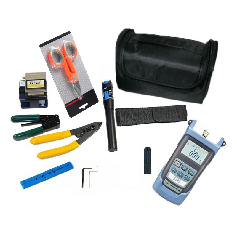 10 in 1 FTTH fiber optic tool kit with FC-6S Fiber