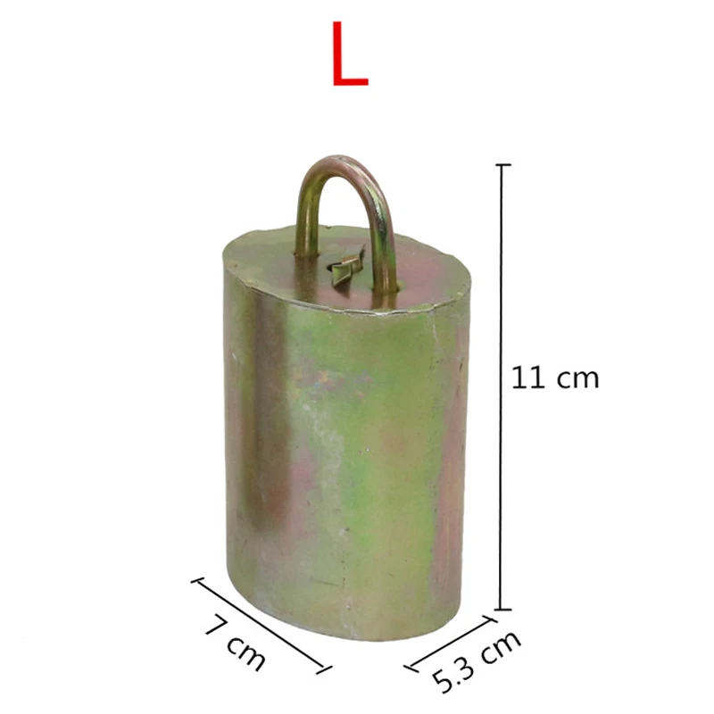Скот корова овца лошадь выпаса медный колокольчик X/XL Большой утолщенный Латунный Колокольчик фермы животноводства переноски скота поставки 1 шт - Цвет: L