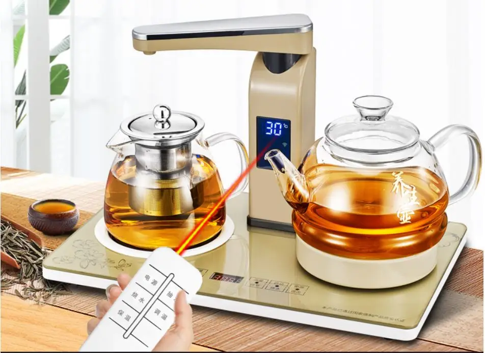 Automatic water boiler glass raised pot with boiled tea heaterin
