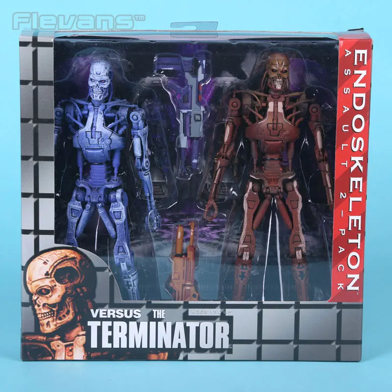 

NECA VERSUS The Terminator Endoskeleton Assault PVC Action Figures Collectible Toys 2-pack MVFG281