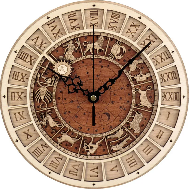 Креативные 3D настенные часы астрономический Античный стиль часы для дома кварцевые винтажные Созвездие бесшумные настенные часы