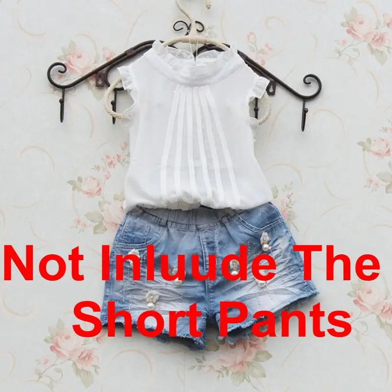 Summer baby toddler teenage girls blouse child chiffon ruffles sleeveless school girl tops shirts For kids JW1039