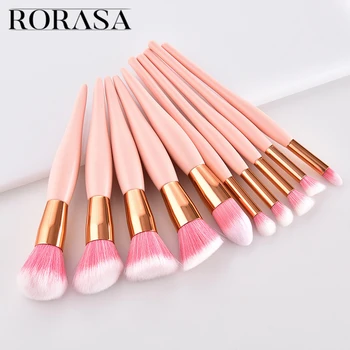 

10 pcs/Set Lip Professional Makeup Brushes Blush Colorful Powder Foundation Eye Shadow Make-up Blending Cosmetic Tools
