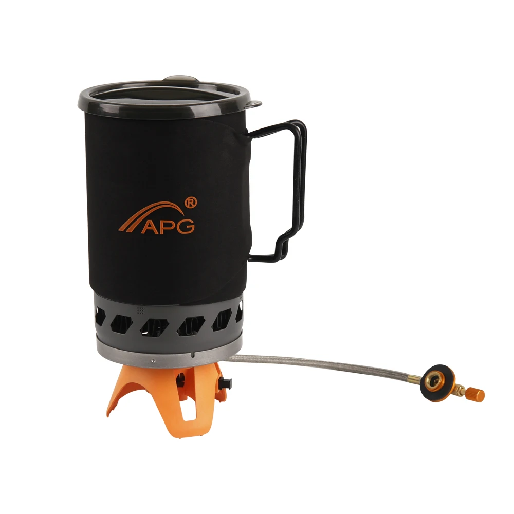 Camping Gas Stove Heat Exchanger Pot Fires Personal Cooking System