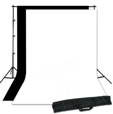 Photographic equipment White Black Backdrops Screen 2m x 2m Background Support Stand Light Kit Background Stand