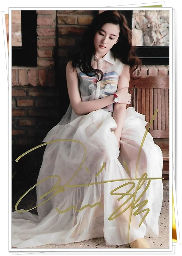 Crystal Liu Yifei Autographed With Pen Signed Photo 4 6 Inches New Chinese Star Gifts Collection Freeshipping 06 2016 03 Autographed Photos Pen Photophoto Gift Aliexpress