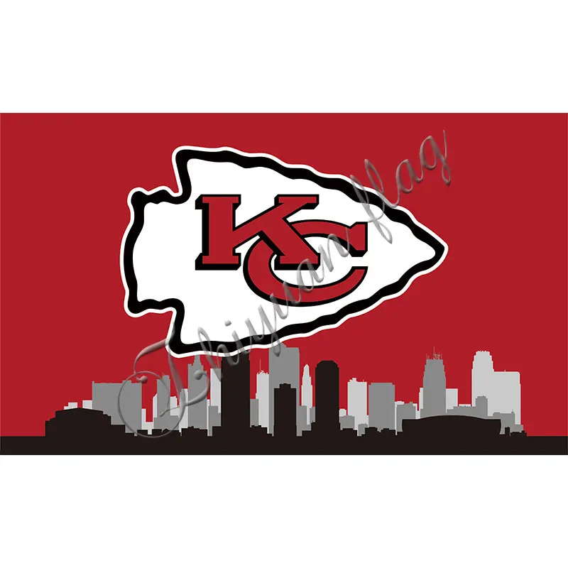 Kansas City Chiefs flag Large Outdoor 3ft x 5ft 144* 96cm Custom Kansas City Chiefs flagin