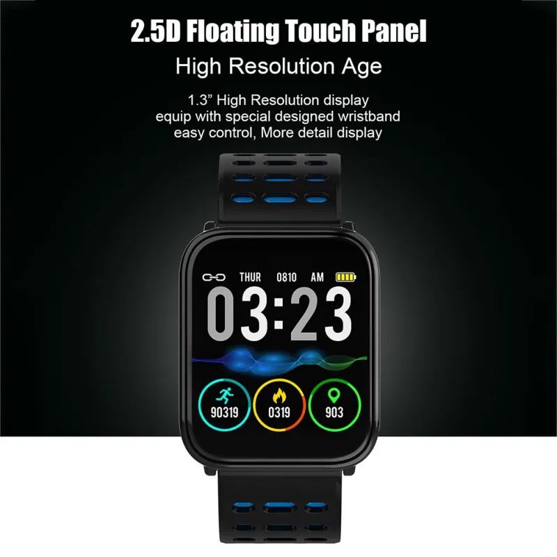 

Smart Watch Wristband Full Touch Screen Fitness Step Counter Waterproof Heart Rate Blood Pressure Monitor Intelligent Bracelet
