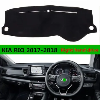 

AIJS right hand drive Polyeste Fiber car dashboard cover for KIA RIO 2017-2018 Protective Auto dashboard mat Rug for KIA RIO
