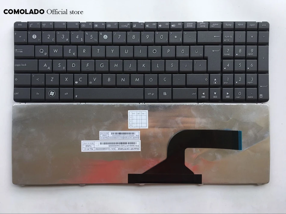 TR Turkish Keyboard For ASUS N53 N50 N53S N53SV K52F K53S K53SV K72F G73 Gray Laptop Keyboard TR Layout