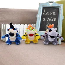 5 ”11 cm Super Mario Bros Bowser Koopa Kuba dragón oscuro Bowser peluche juguetes de peluche con PVC caja niños regalo