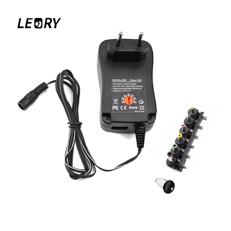 LEORY DC3-12V напряжение Регулируемый AC ПИТАНИЕ адаптер переключатель USB зарядное устройство Светодиодный драйвер Трансформатор для светодиодные л