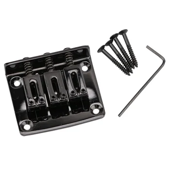 

Guitar Bridge Adjustable Tailpiece For Cigar Box Guitar 3 String Hard-tail Tailpieces + wrenches with Saddles Guitar Accessories