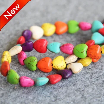 

For Necklace 10mm Multicolor Turkey Beads Howlite Chalcedony Semi Finished Stones Gifts DIY Loose 15inch Jewelry Making Design