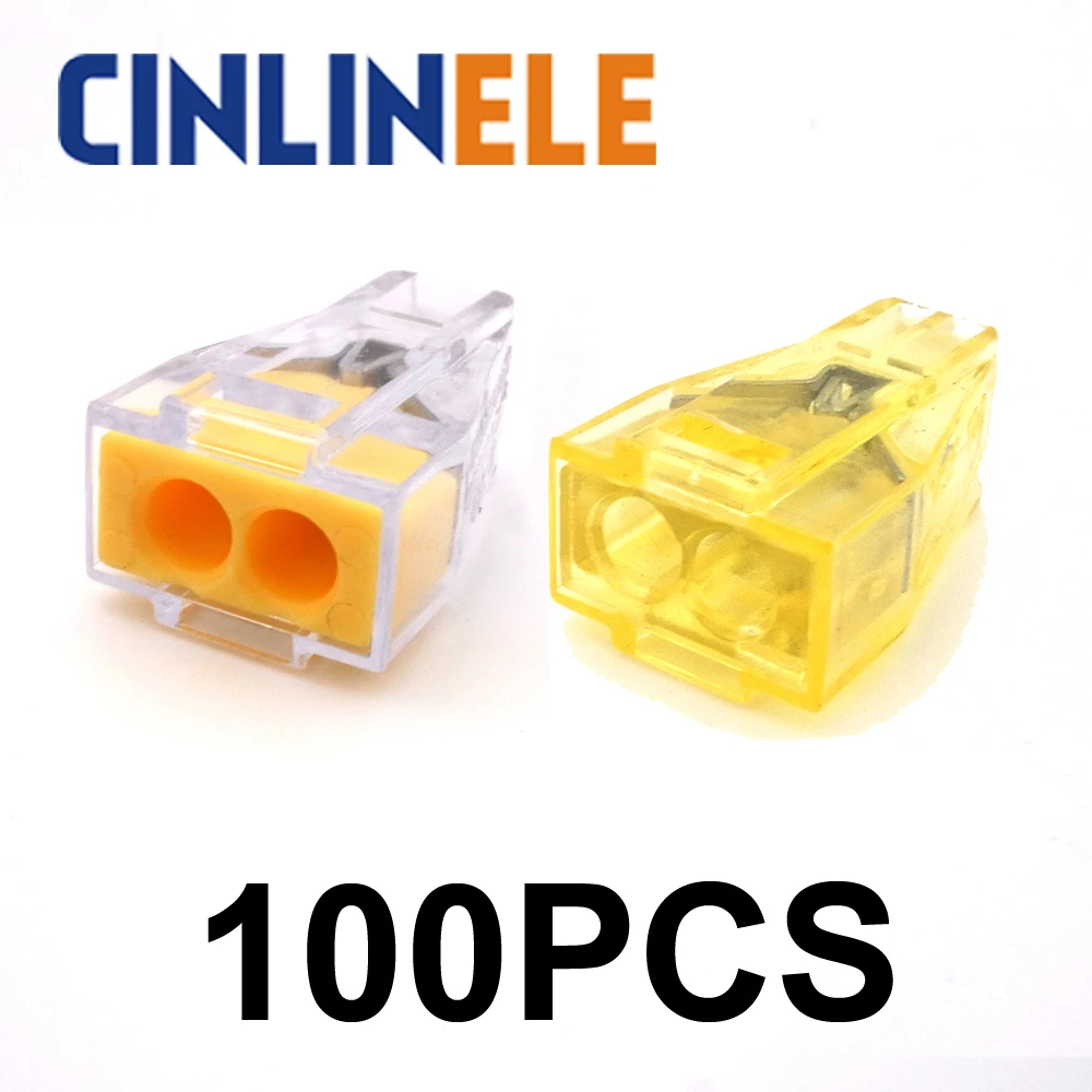 

100PCS PCT-102 WAGO 773-102 Push wire connector 2 pin conductor terminal block cable connector