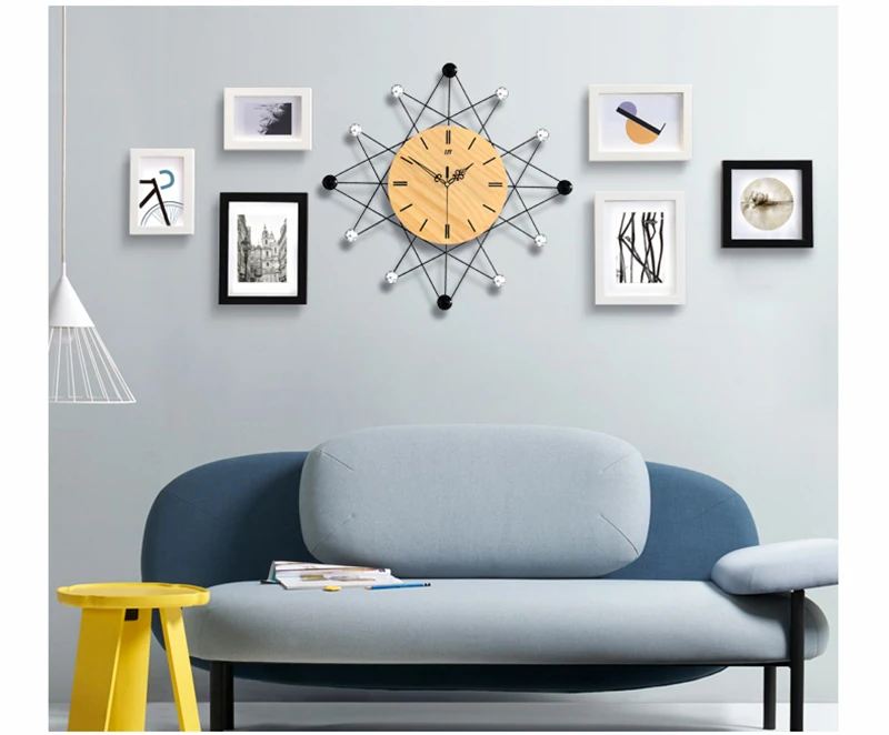 barber pole clock home 3d clock wall (14)