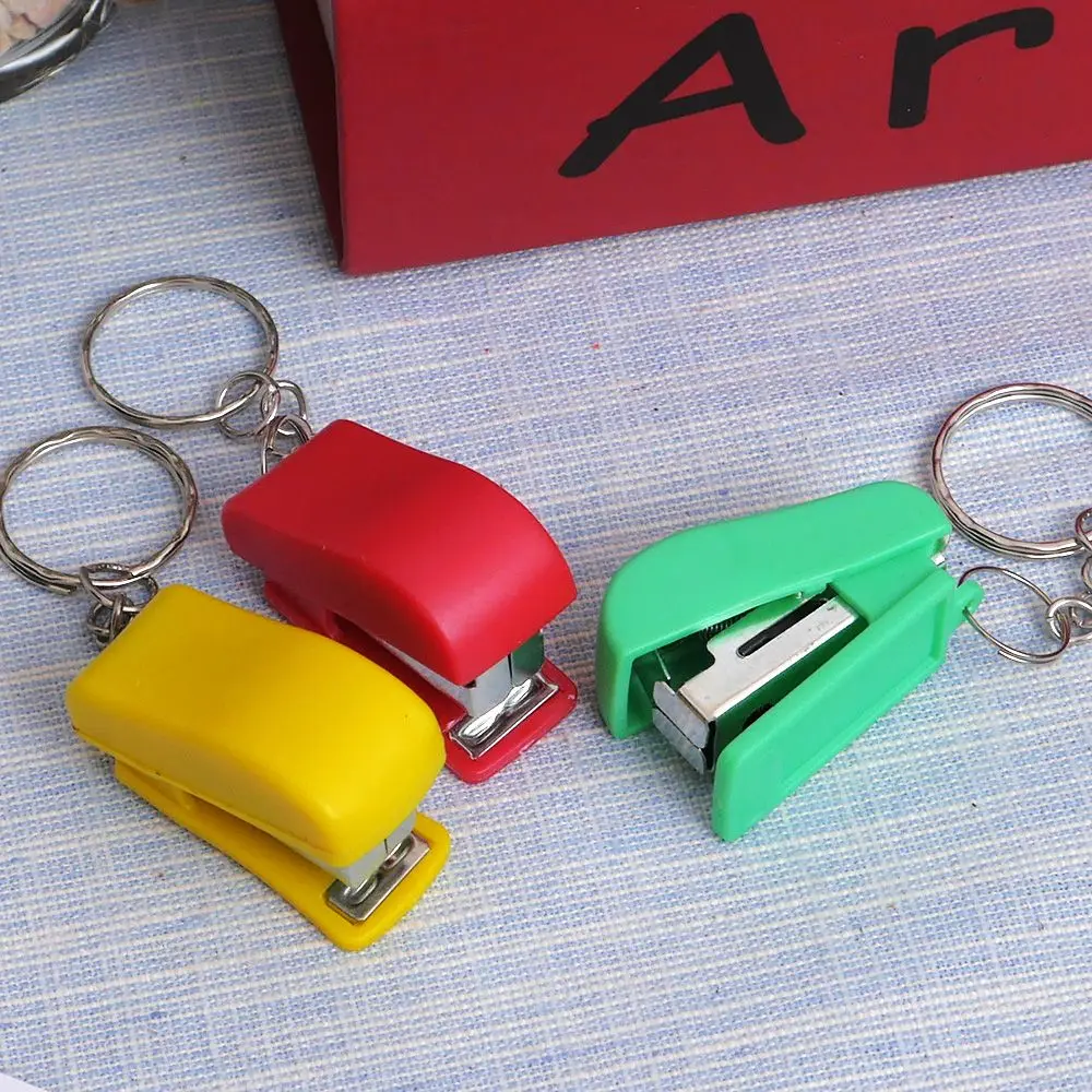 2PCS Super Kawaii Mini Small Stapler Useful Mini Stapler Staples Set Office Binding Stationery