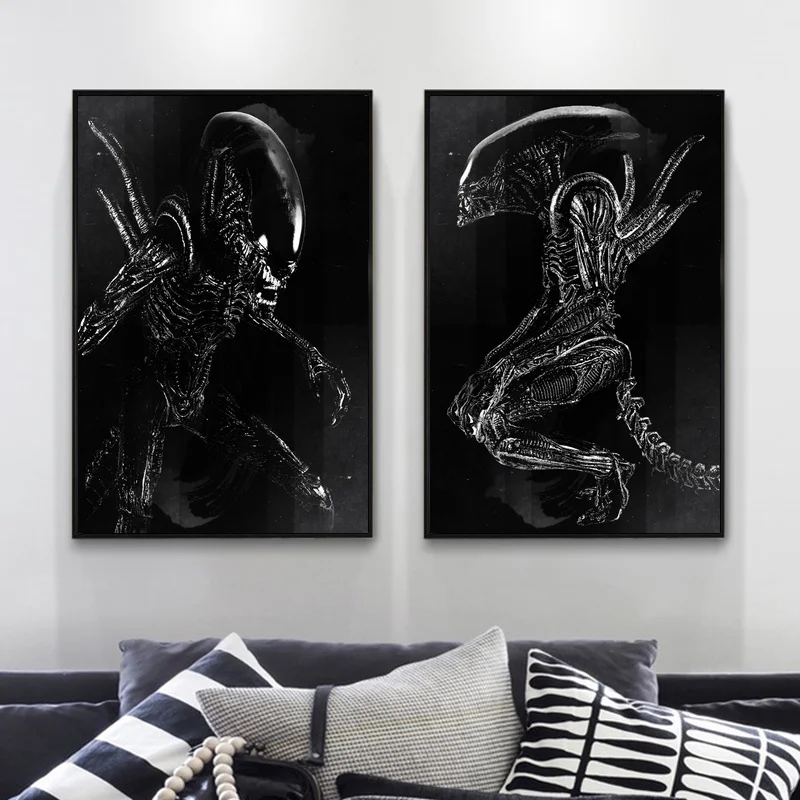 

Alien Fear Movie Poster Minimalist Art Canvas Print Wall Decor No Frame