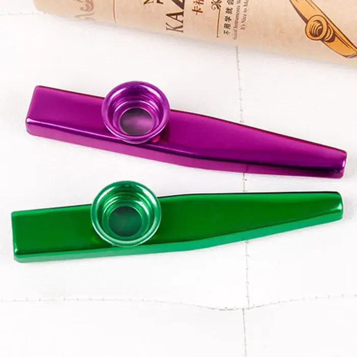 Простой дизайн легкий kazoo алюминиевый сплав металл для гитара музыкальный инструмент для любителей музыки 12*2,5 см 6 цветов