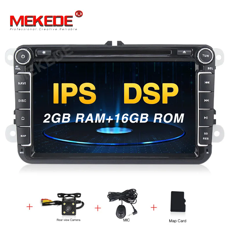 MEKEDE Android 9,0 4+ 64G ips DSP RDS 8 дюймов сенсорный для VWpassat b7 b6 golf 5 polo tiguan octavia автомобильный аудио bluetooth Радио ipod - Цвет: add camera