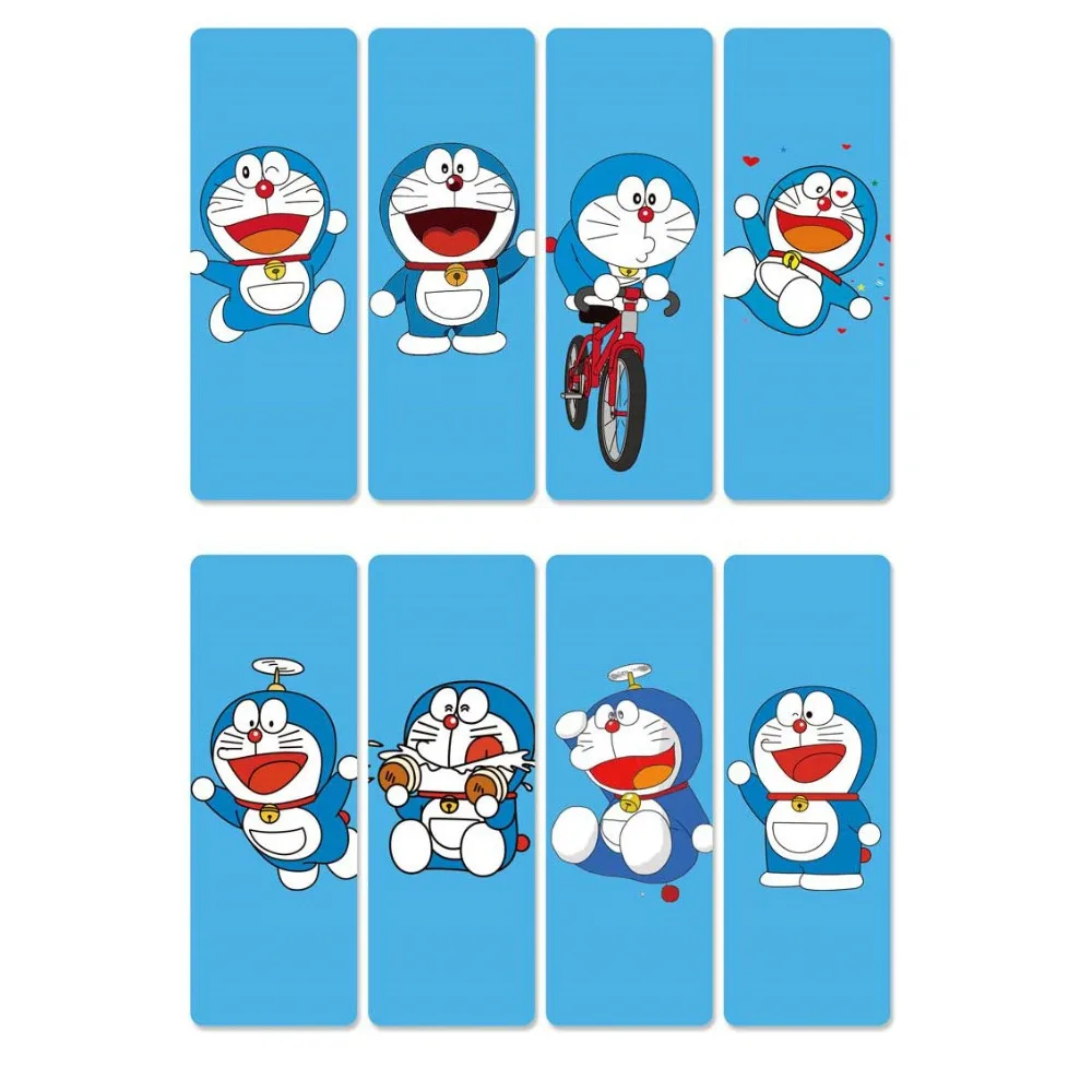 8 шт Doraemon аниме книга Знаки водонепроницаемый прозрачный ПВХ пластиковая Закладка красивая книга Знаки подарок