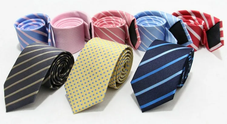 Фабрика 7 см Классические мужские галстуки полиэстер шелковые полосы темно/яркий 20 видов стилей формальный жених свадебный бизнес галстук шеи галстук