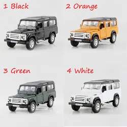 Defender 110 4 цвета 1/36 модели сплава Модель автомобиля внедорожник литой под давлением металлический оттягивающий автомобиль игрушка для