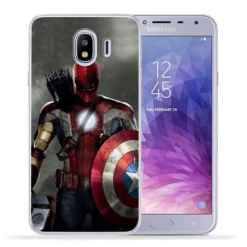 Роскошный чехол Marvel с Мстителями для samsung Galaxy J3, J4, J5, J6, J7, J8 Plus,,,, J2 Prime, силиконовый чехол, Etui Deadpool - Цвет: 0136