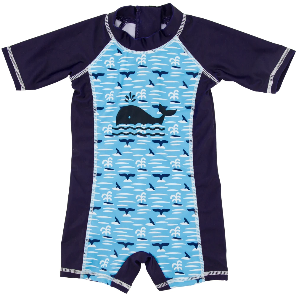 

2019 KAVKAS Whale Print One Piece Baby Swimwear Menino Zwempak Infantile Swimming Diapers Reusable Surfing Newborn Baby Swimsuit