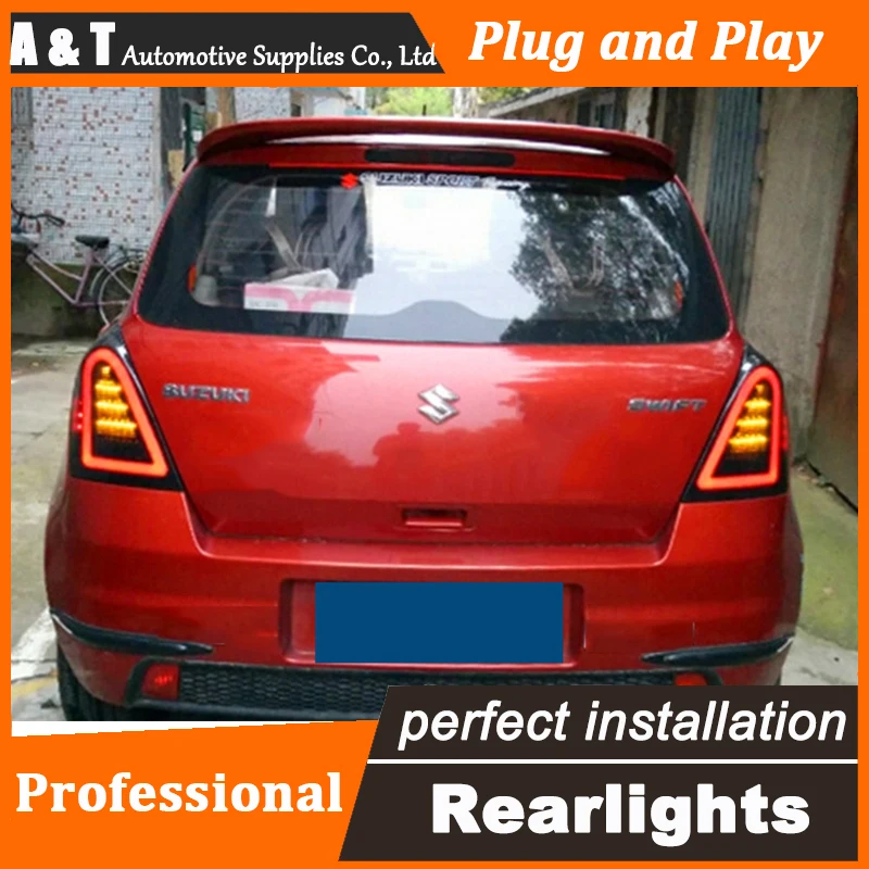 Car Styling LED Tail Lamp For Suzuki Swift Taillights 2005 2014 Swift Rear Light DRL Turn