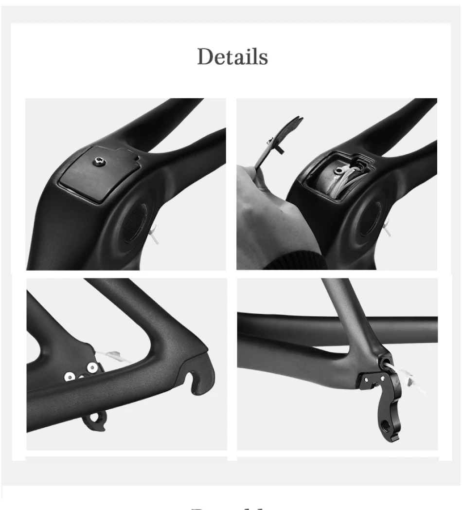 Flash Deal T800 Carbon Road Bike Bicycle Frame Super Light Durable 700C 510/540/560mm Di2 Mechanical BSA Matte Frame+Fork+headset  SJ560 10