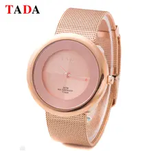 3ATM Waterpoof Quality TADA Gold Silver Round Dial Watches Lady Japan Quartz Movement Fashion Analog Watches