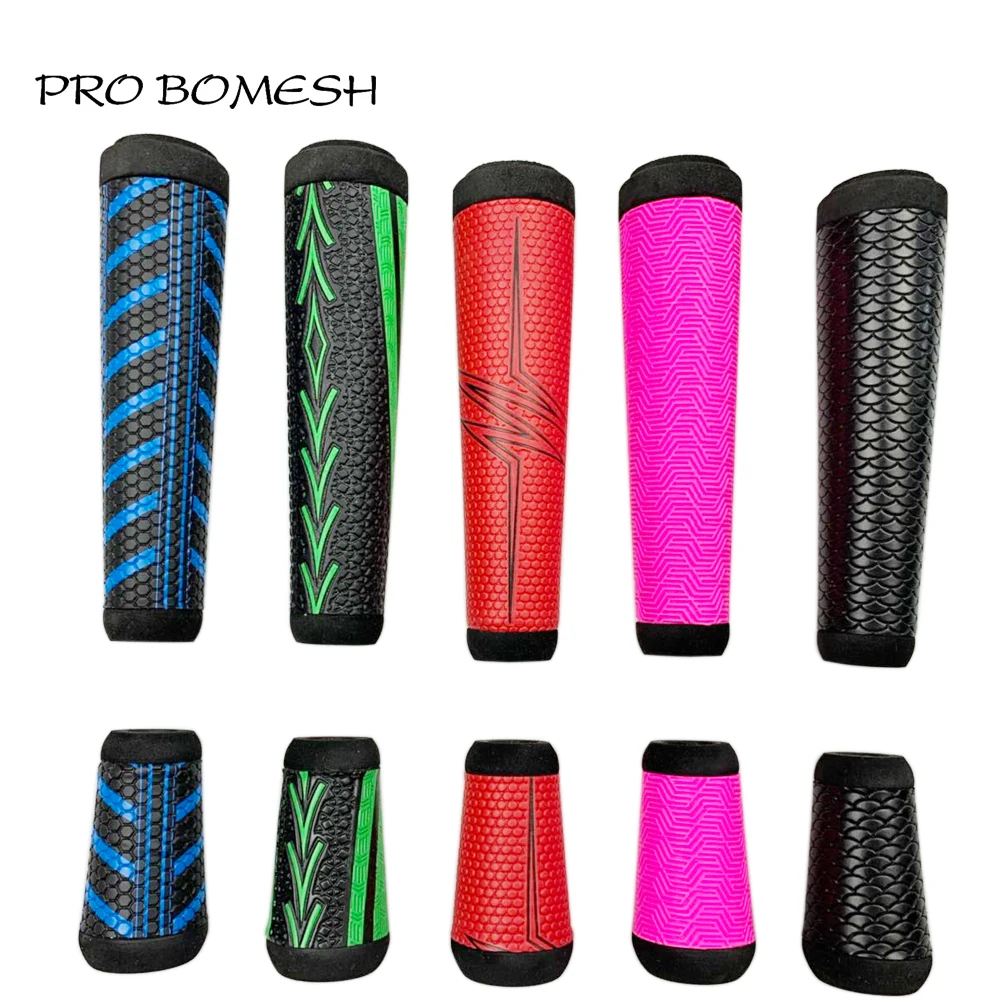 Pro Bomesh 1 Set Anti-skid Grip Handle Butt Cap Handle Set WIth Tenon DIY  Fishing Rod Component Repair Accessory Pole