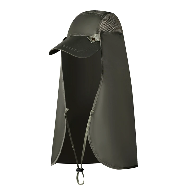 

Outdoor Flap Caps Quick Dry 360 Degree Protection Sunshade Breathable Water Resistant hat cap with face mask ear neck cover