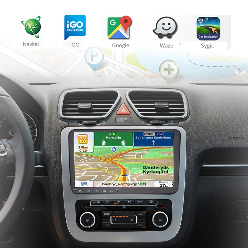 Автомагнитола с GPS-навигацией для VW Skoda Octavia Golf 5 6 Touran Passat B6 Jetta Polo Bora CC EOS Vento Scirocco 4 + 64