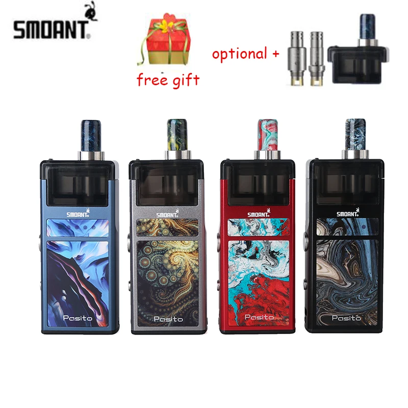 

Original Smoant Pasito Kit 3ml Pod Cartridge With 1100mAh Battery Electronic Cigarette Vape Kit with free gift