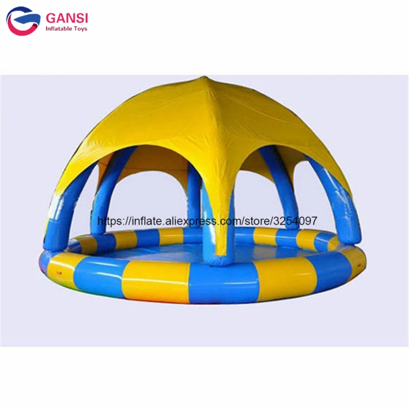 

5*5*0.65M Round Inflatable Water Pool Cover Tent,Pvc Tarpaulin Inflatable Pool Tent With Customized Color